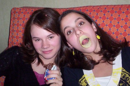 Claire and I at my 16th birthday party 