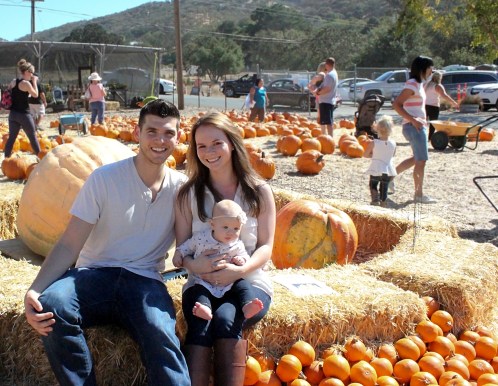 Claire's first trip to the pumpkin patch