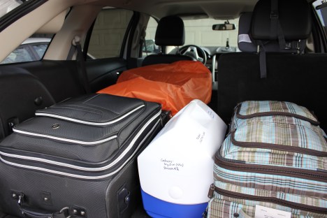 Our cooler for the breastmilk all labeled and ready to go!